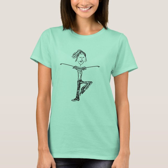 Yoga Girl | Svart T-shirt (Framsida)