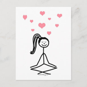 Yoga Girl Vykort