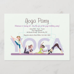 Yoga Girls-inbjudan Inbjudningar