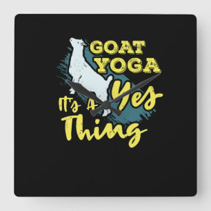 Yoga Goat Goatyoga Fyrkantig Klocka