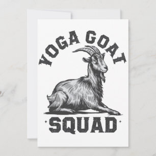 Yoga Goat Squad Funny Goat Meditation Älskare Inbjudningar