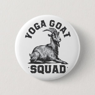Yoga Goat Squad Funny Goat Meditation Älskare Knapp