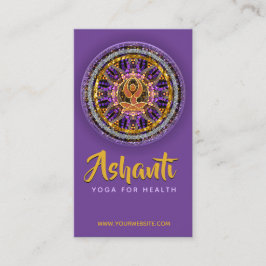 Yoga Goddess Mandala Teal Affärskort Visitkort