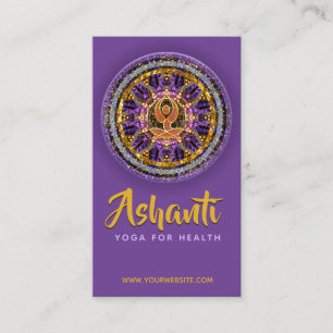 Yoga Goddess Mandala Teal Affärskort Visitkort