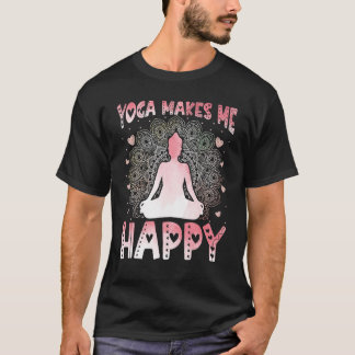 Yoga gör mer Lycklig Watercolor Zen Yoga Yogi T Shirt