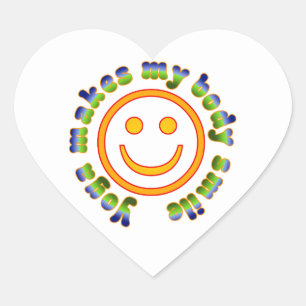 Yoga gör min kropp till Smile Health Fitness New A Hjärtformat Klistermärke
