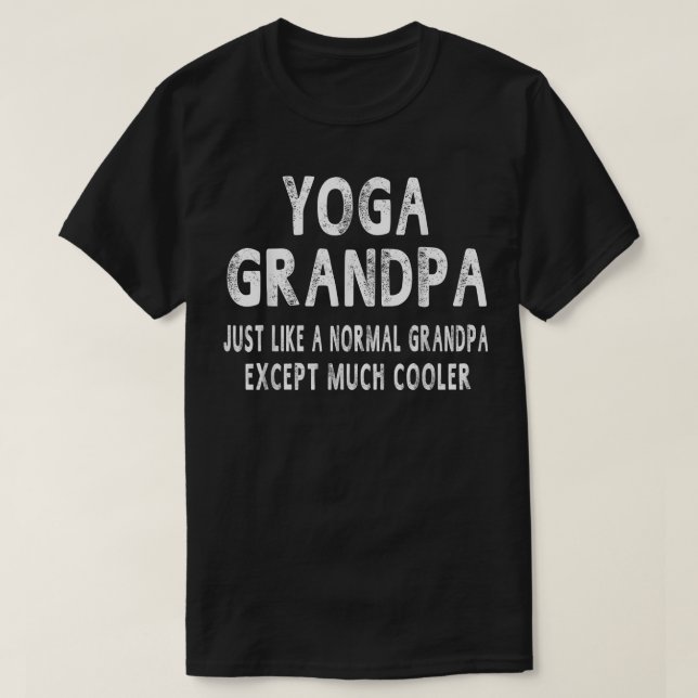 Yoga Grandpa Humor Top Fars dag Géfts Grandfath T Shirt (Design framsida)