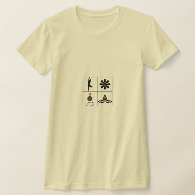 YOGA Graphic T-Shirt – Minimalist Wellness Tee  (Laydown)