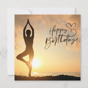 Yoga Grattis på födelsedagen-kort