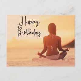 Yoga Grattis på födelsedagen-kort Vykort