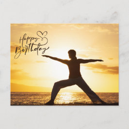 Yoga Grattis på födelsedagen-kort Vykort