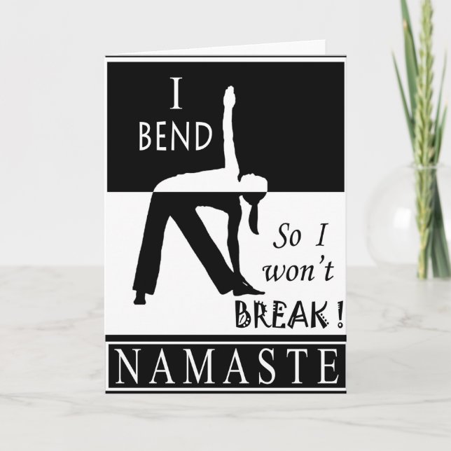 Yoga Greeting Card - jag böjer så jag inte bryter Kort (Framsida)