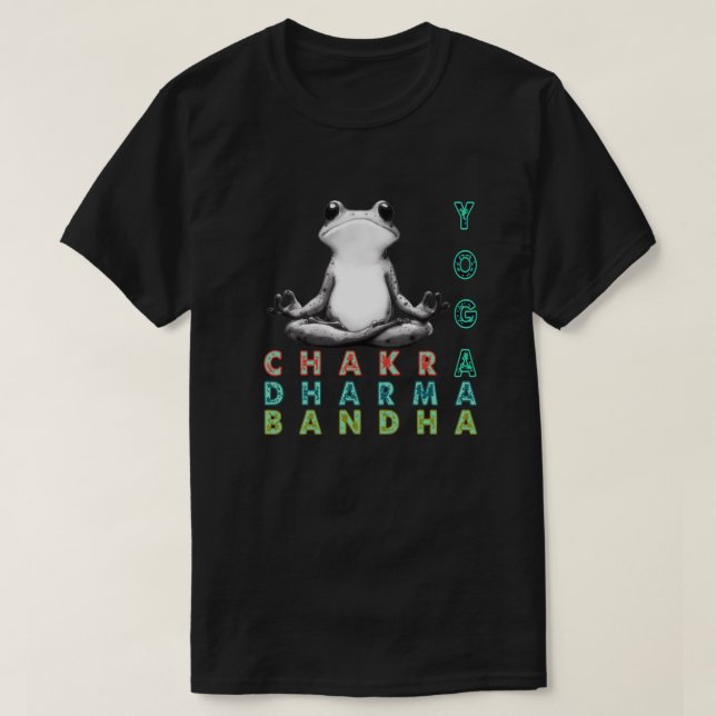 yoga groda, chakra groda t shirt (Design framsida)
