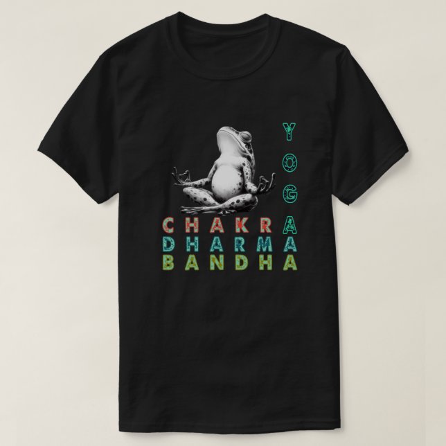 yoga groda, chakra groda t shirt (Design framsida)