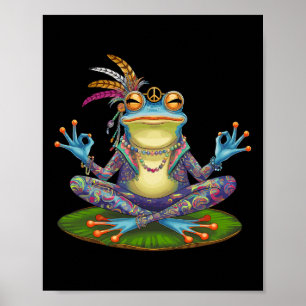 Yoga Groda Fredlig Fred Hippiere  Poster