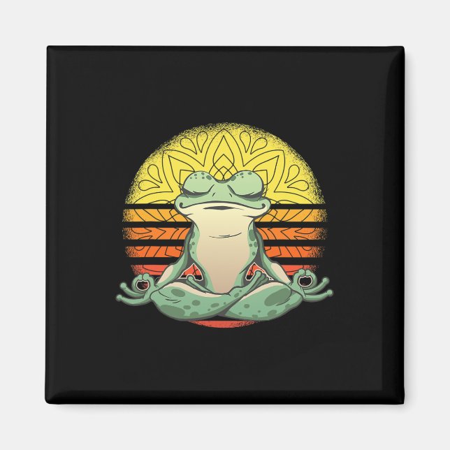Yoga Groda Meditation Sport  Magnet (Framsidan)