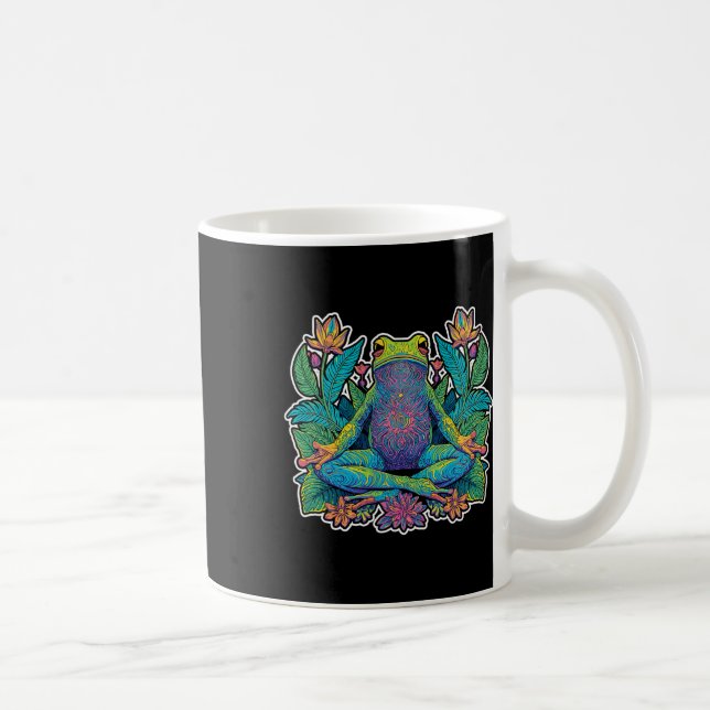 Yoga Groda Meditera Zen Pose Lance Stretch  Kaffemugg (Höger)