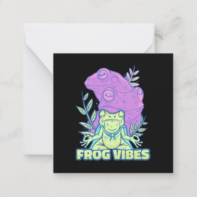 Yoga Groda Vibes Anteckningskort (Framsida)