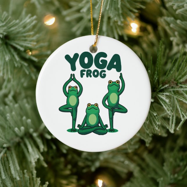 Yoga Grodor Julgransprydnad Keramik (Träd)