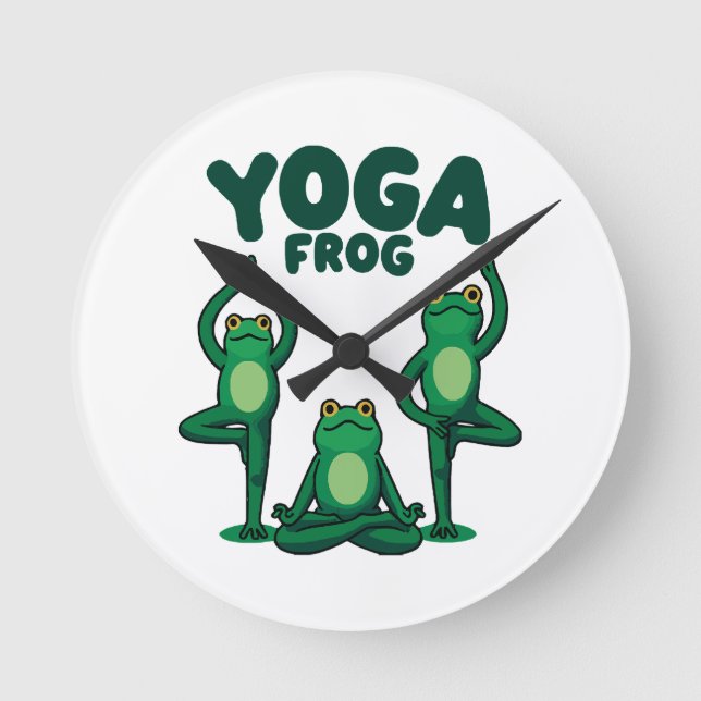 Yoga Grodor Rund Klocka (Framsida)