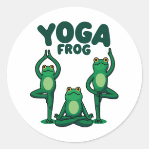 Yoga-grodor Runt Klistermärke