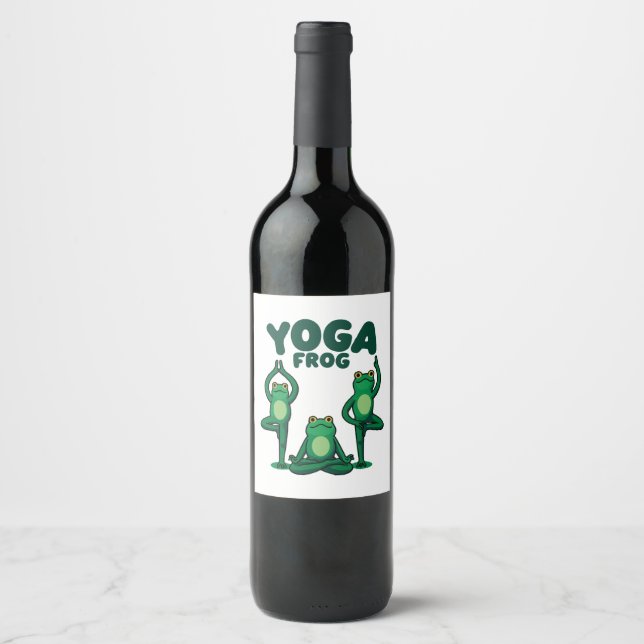 Yoga Grodor Vinflaska Etikett (Framsida)