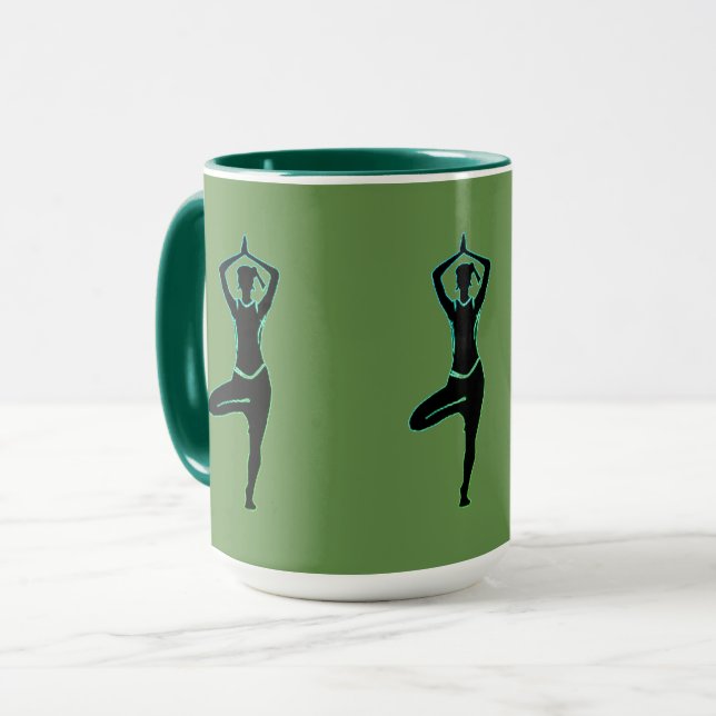 Yoga Grönt Mugg (Framsida vänster)