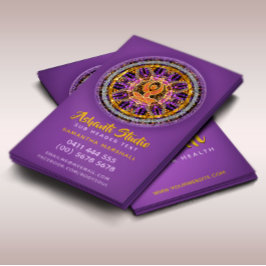 Yoga Gudinnan Mandala Teal Affärsbokkort Visitkort