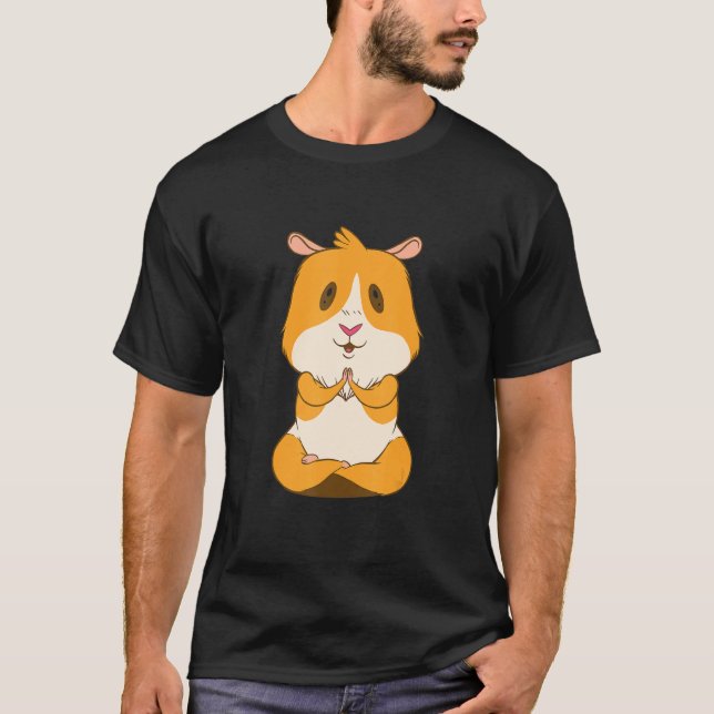 Yoga Guinea Gris Meditation T Shirt (Framsida)