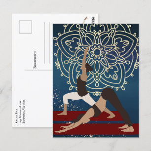 Yoga Guld, Blue- och Red Mandala-Personligen Vykort