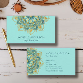 Yoga Guld Mandala Visitkort