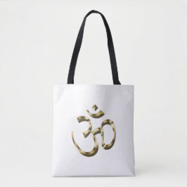 Yoga guld metallic Om Hindu Buddhist Symbol modern Tygkasse