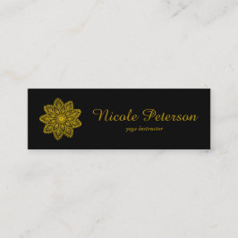 Yoga - guld- snöre mini visitkort