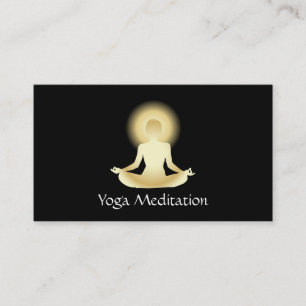 Yoga (guld) Upplyst Visitkort