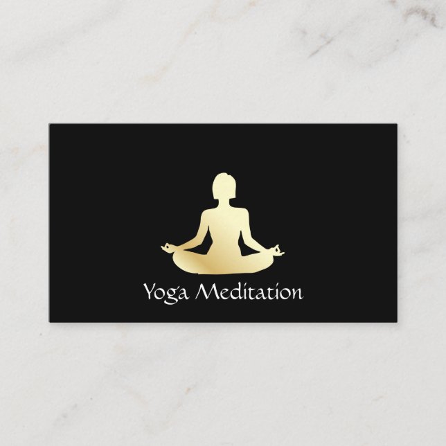 Yoga (guld) visitkort (Framsida)