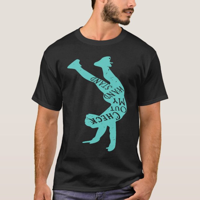 Yoga Gymnist Funny Checka ut min handhållsinversio T Shirt (Framsida)