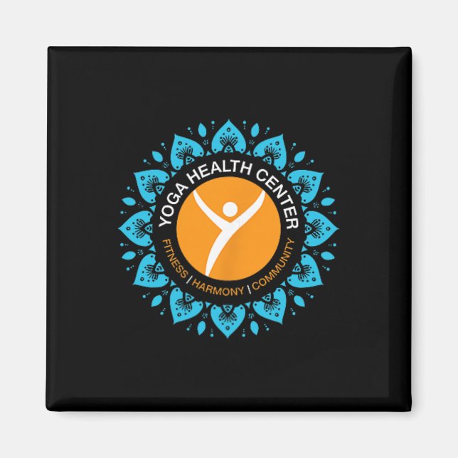 Yoga Hälso Center Glad Börjar Här Design  Magnet (Framsidan)