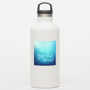 Yoga Heals Soul Text med Blue Mandala Klistermärken