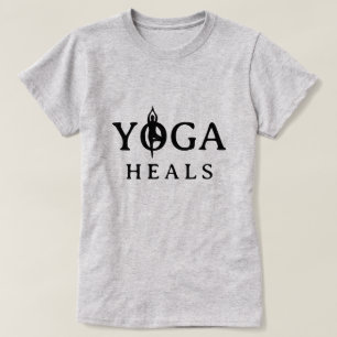 Yoga Heals t-shirt med siluett av trädpositionen