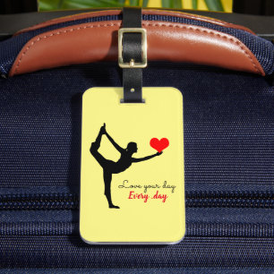 Yoga Heart & Kärlek din dag, Varje dag / Yogini Bagagebricka