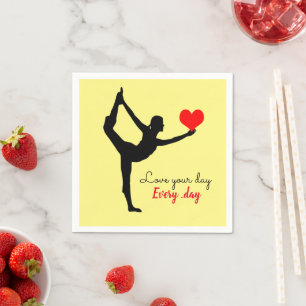 Yoga Heart & Kärlek din dag, Varje dag / Yogini Na Pappersservett