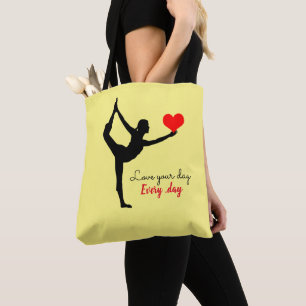 Yoga Heart & Kärlek din dag, Varje dag / Yogini Tygkasse