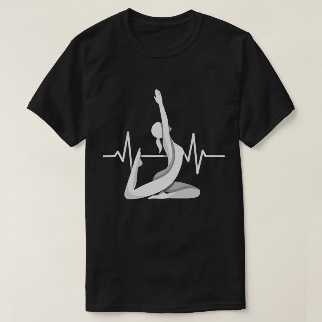 Yoga Heartbeat Mindful Energy T Shirt (Design framsida)
