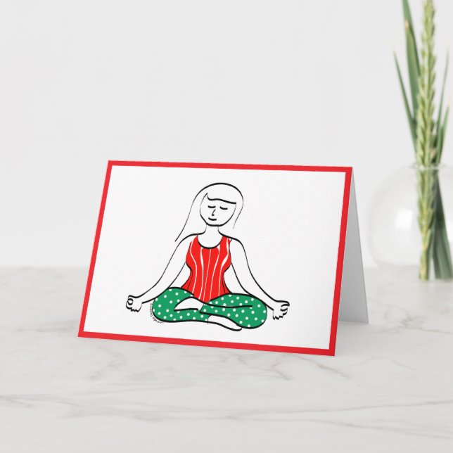 Yoga-Helgdag Helgkort (Framsida)