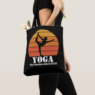 Yoga Hobby Retro Sunset Personalize Tygkasse