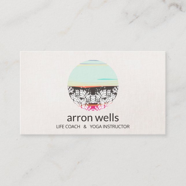 Yoga Holistic Health and Healing Arts Sunrise Logo Visitkort (Framsida)