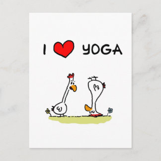 Yoga-Hühner Vykort