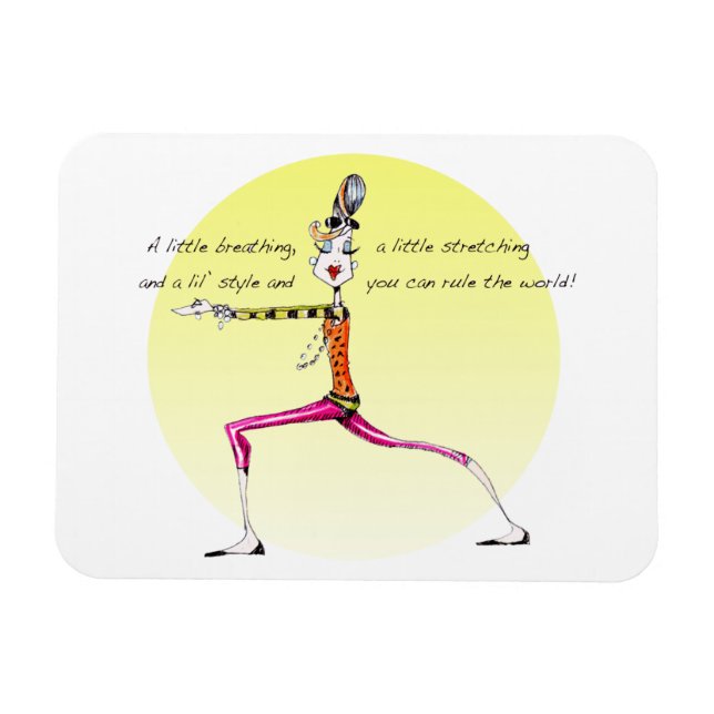 Yoga Humor Magnet (Horisontell)