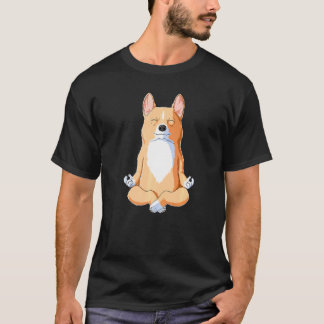 Yoga Hund Corgi Premium T Shirt