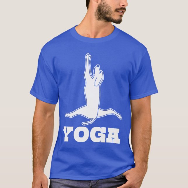 Yoga Hund Hund Spagat Meditation-vännpojken T Shirt (Framsida)